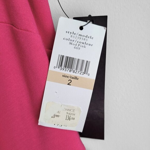 NWT Cynthia Steffe Hot Pink Lace Cutout Back Bodycon Peplum Dress - Picture 8 of 14